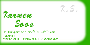 karmen soos business card